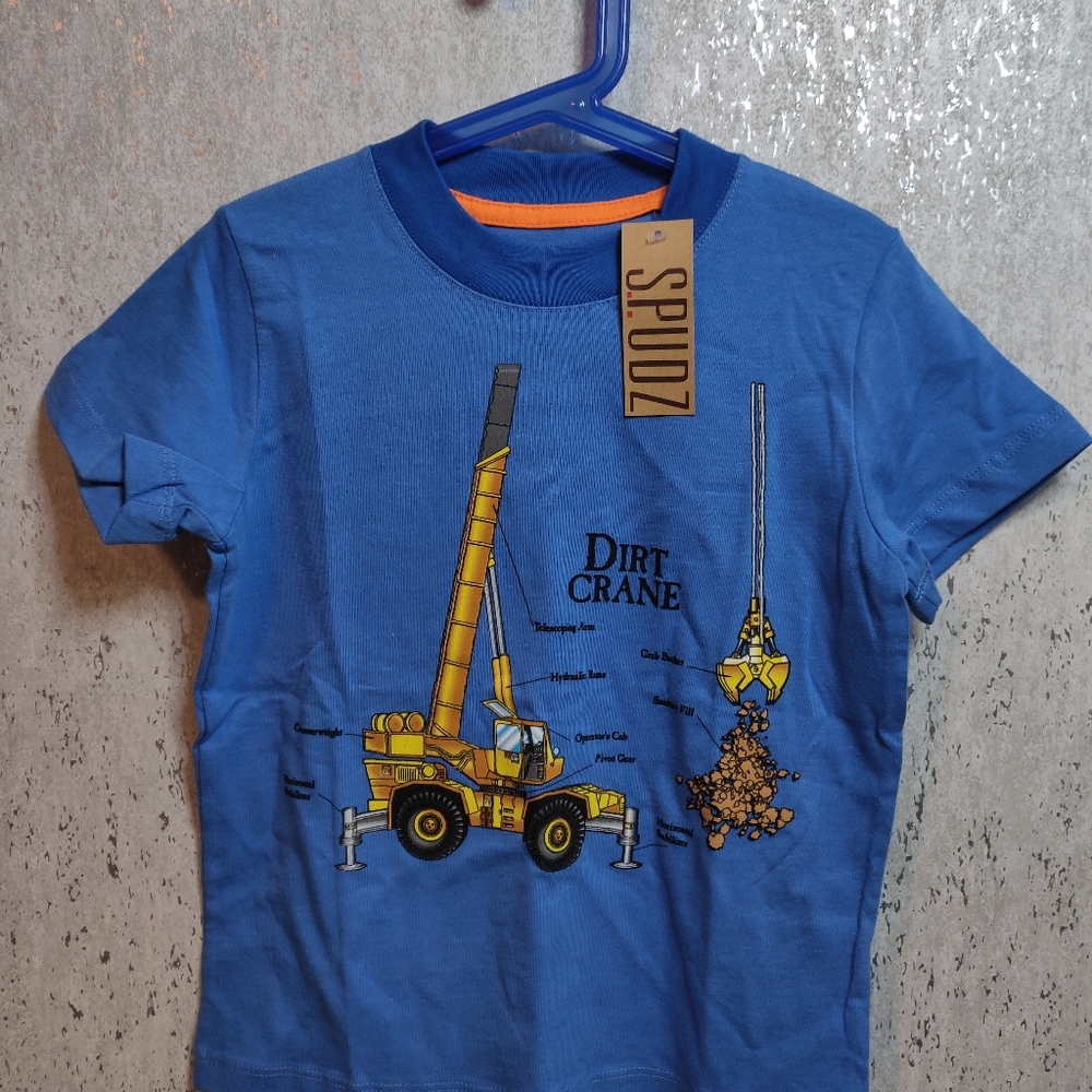 Shirt kids Dirt crane graphic tee 100% cott